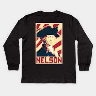 Horatio Nelson Retro Kids Long Sleeve T-Shirt